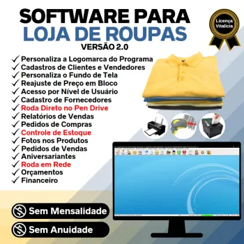 Software Para Loja De Roupas + Venda Estoque Financeiro V2.0