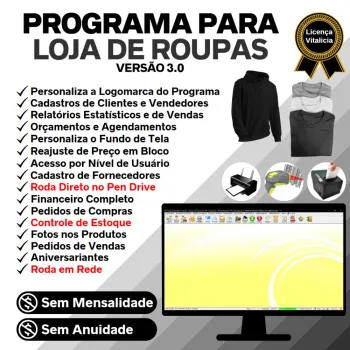 Programa Para Loja De Roupas Com Estoque E Financeiro V3.0