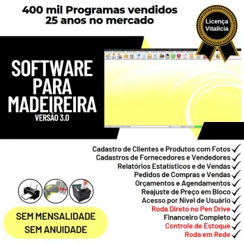 Software Para Madeireira Com Vendas E Financeiro V3.0 Plus