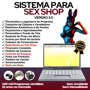 Sistema Para Loja De Sex Shop Com Estoque E Financeiro V3.0