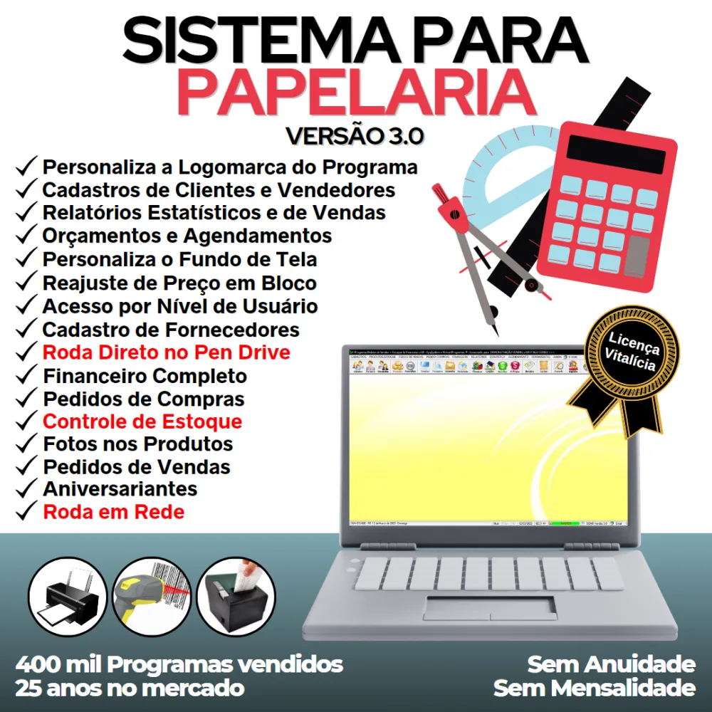 Sistema Para Papelaria E Presente Estoque E Financeiro V3.0