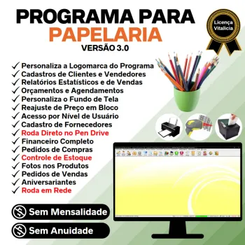 Programa Para Papelaria E Presente Estoque E Financeiro V3.0