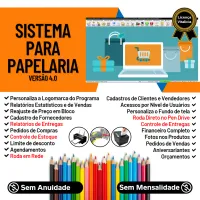 Sistema Para Papelaria E Presente + Estoque Financeiro V4.0 — imagem principal