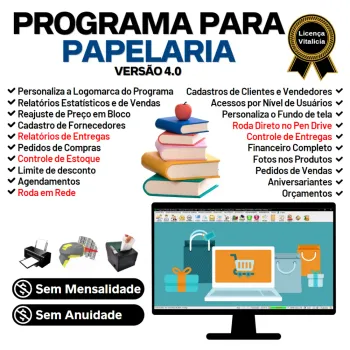 Programa Para Papelaria E Presente + Estoque Financeiro V4.0 - Foto 2