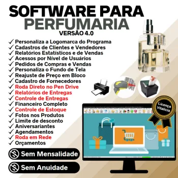 Software Para Perfumaria + Vendas + Estoque Financeiro V4.0