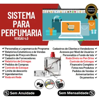 Sistema Para Perfumaria + Vendas + Estoque Financeiro V4.0