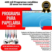 Programa Papelaria Presentes Estoque + Vendas Financeiro 2.0
