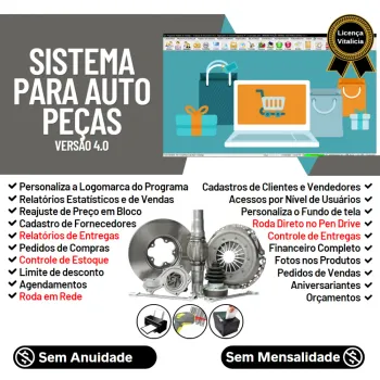 Sistema Para Auto Peças Com Vendas + Estoque Financeiro 4.0