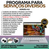 Programa Ordem de Serviços Diversos com Vendas + Financeiro v4.6 — imagem principal