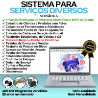 Sistema OS Serviços Diversos com Vendas, Financeiro e Estatística v6.6 Plus + WhatsApp — imagem principal