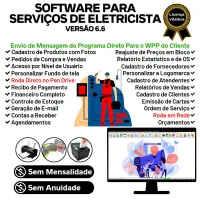 Software Ordem De Serviços Para Eletricista com Vendas, Financeiro e Estatística v6.6 Plus + WhatsApp — imagem principal