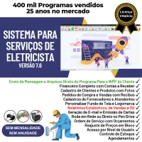Sistema Ordem De Serviços Para Eletricista com Vendas, Financeiro e Estatísticas v7.6 Plus + WhatsApp via OS — imagem principal