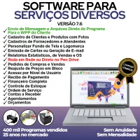 Software OS Serviços Diversos com Vendas, Financeiro e Estatísticas v7.6 Plus + WhatsApp via OS
