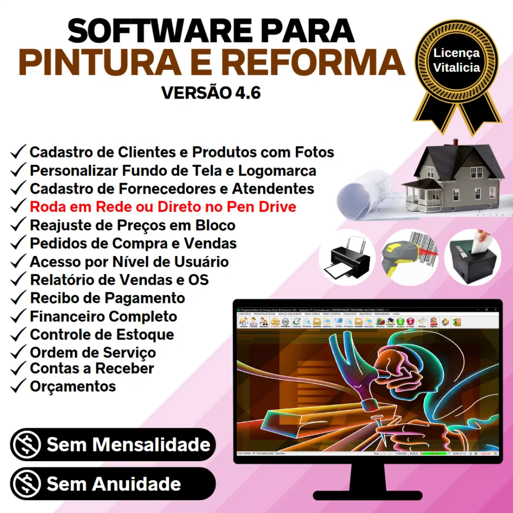 Software para Serviços De Pintura E Reforma Com Financeiro 4.6