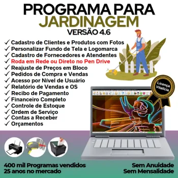 Programa Ordem De Serviço Para Jardinagem + Financeiro V4.6