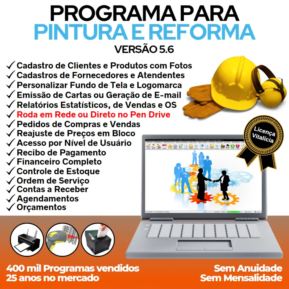 Programa Para Serviços De Pintura E Reforma + Financeiro 5.6