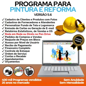 Programa Para Serviços De Pintura E Reforma + Financeiro 5.6