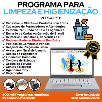 Programa para Serviços De Limpeza E Higienização + Financeiro 5.6