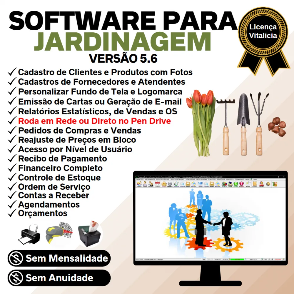 Software Ordem De Serviço Para Jardinagem + Financeiro V5.6