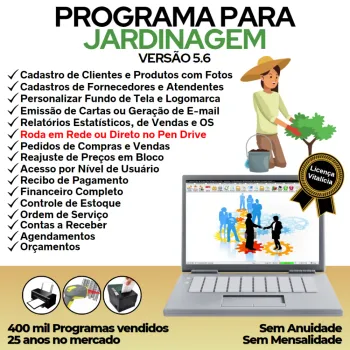 Programa Ordem De Serviço Para Jardinagem + Financeiro V5.6