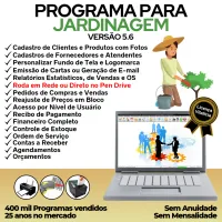 Programa Ordem De Serviço Para Jardinagem + Financeiro V5.6 — imagem principal
