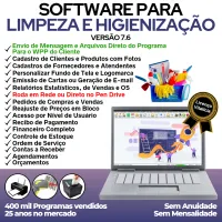 Software para Serviços De Limpeza E Higienização com Vendas, Financeiro e Estatísticas v7.6 Plus + WhatsApp via OS — imagem principal