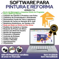 Software Para Serviços De Pintura E Reforma com Vendas, Financeiro e Estatísticas v7.6 Plus + WhatsApp via OS