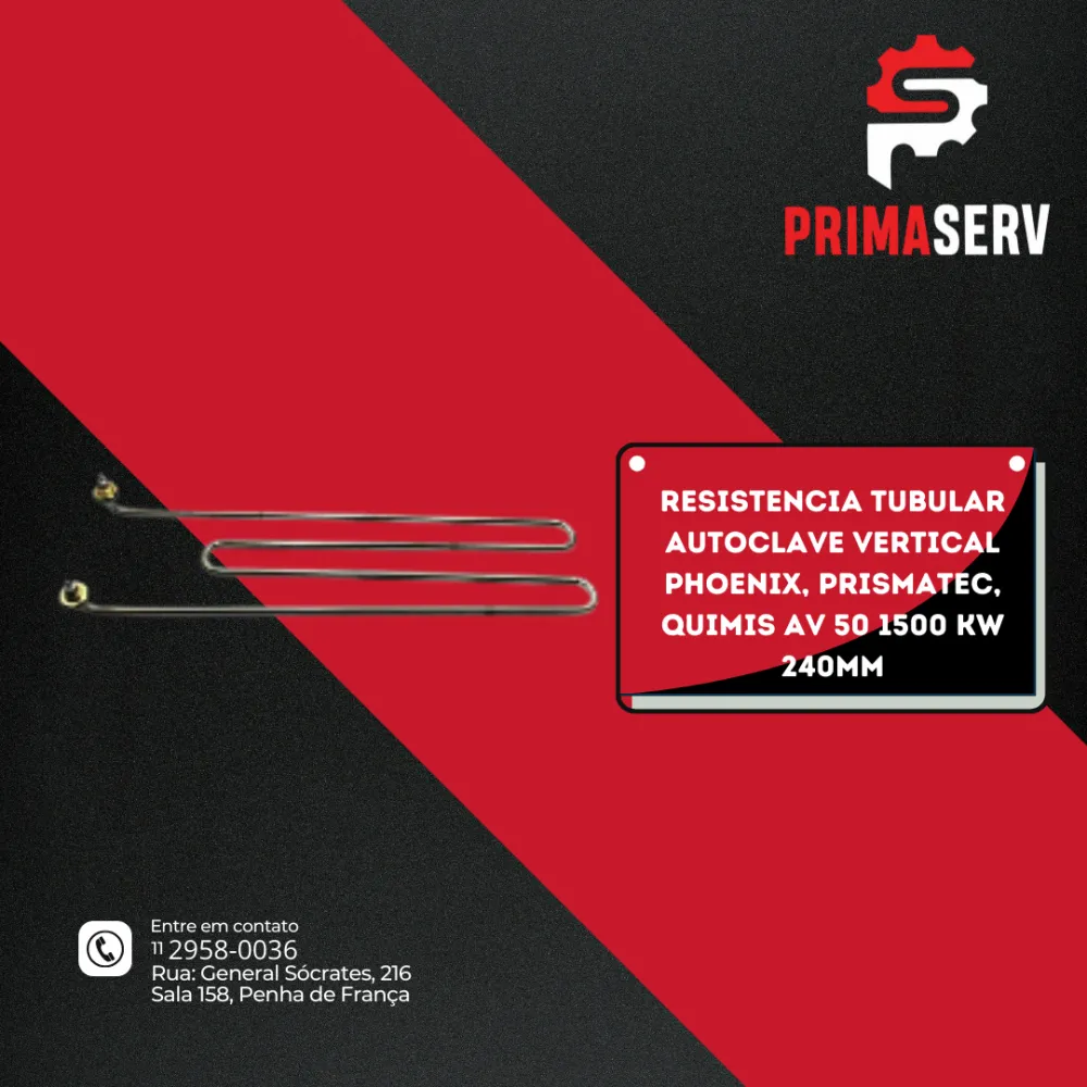 RESISTÊNCIA 4 KW 230V 480MM TIPO W ELEMENTOS  DE IMERSÃO PARA CISA 260 BANCADA.