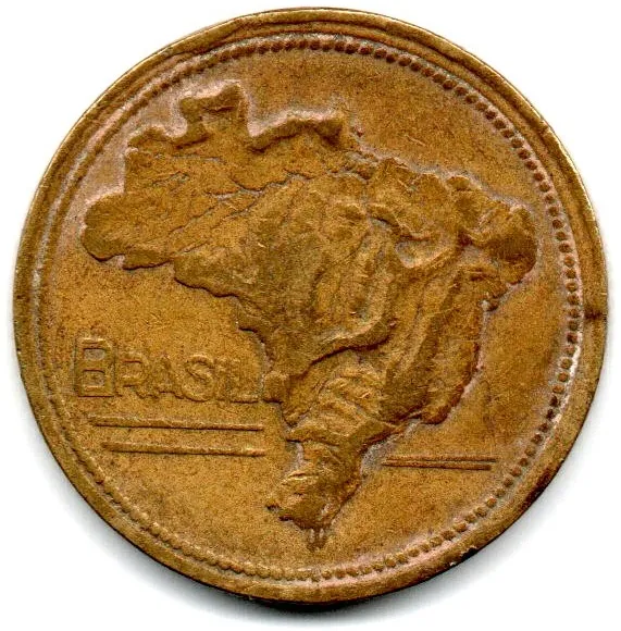 1949 - 1 Cruzeiro - Mapa Duplo - Moeda Brasil