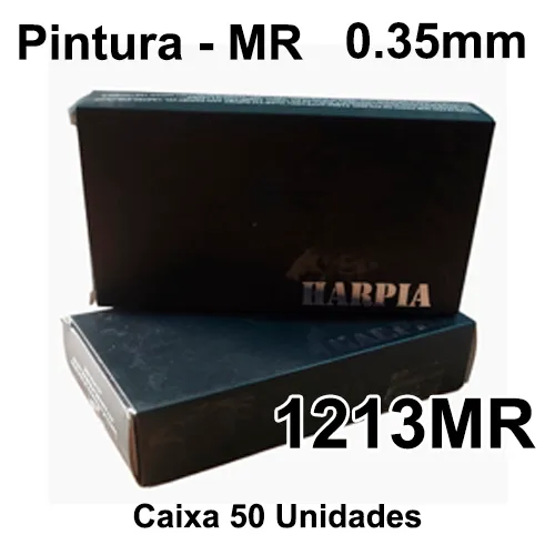 Agulhas HARPIA - PINTURA CURVADA 1213MR - Caixa c/ 50 agulhas