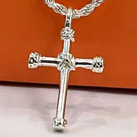 Pingente de prata cruz com amarras - 250451 - Foto 3