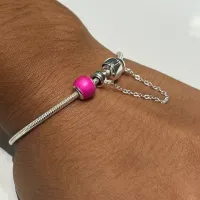  Berloque de Prata 950 - Separador Rosa - 251189 - Foto 2