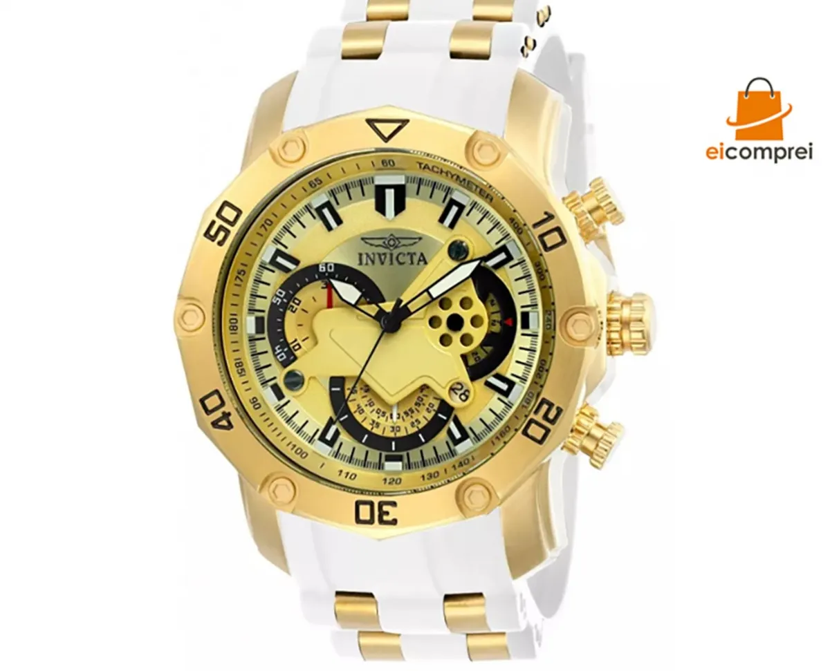 Relógio Invicta Pro Diver 23424 Banhado A Ouro 18k 50mm Original + Frete Gratis