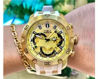 Relógio Invicta Pro Diver 23424 Banhado A Ouro 18k 50mm Original + Frete Gratis - Foto 3