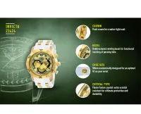 Relógio Invicta Pro Diver 23424 Banhado A Ouro 18k 50mm Original + Frete Gratis - Foto 8