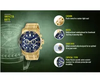 Relógio Invicta Pro Diver 0073 Banhado Ouro 18k Original + Frete Grátis - Foto 3