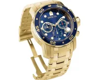 Relógio Invicta Pro Diver 0073 Banhado Ouro 18k Original + Frete Grátis - Foto 7