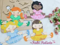 G1.701 Gabarito de Moldes em MDF Menina Dengosa 
