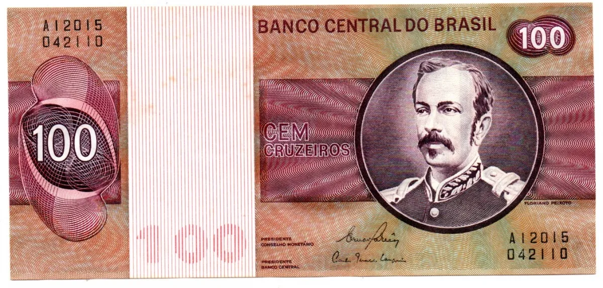 C147 - 100 Cruzeiros - Floriano Peixoto - Data: 1981 - Estado de Conservação: Soberba (Sob)