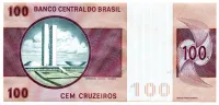 C147 - 100 Cruzeiros - Floriano Peixoto - Data: 1981 - Estado de Conservação: Soberba (Sob) - Foto 2