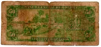 Bolívia - 50 Bolivianos - Cédula Estrangeira - UTG - Rasgada - Foto 2
