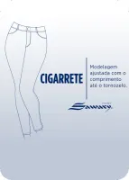Calça Bengaline Resinada Cigarrete Sawary Feminina Preta - Foto 5