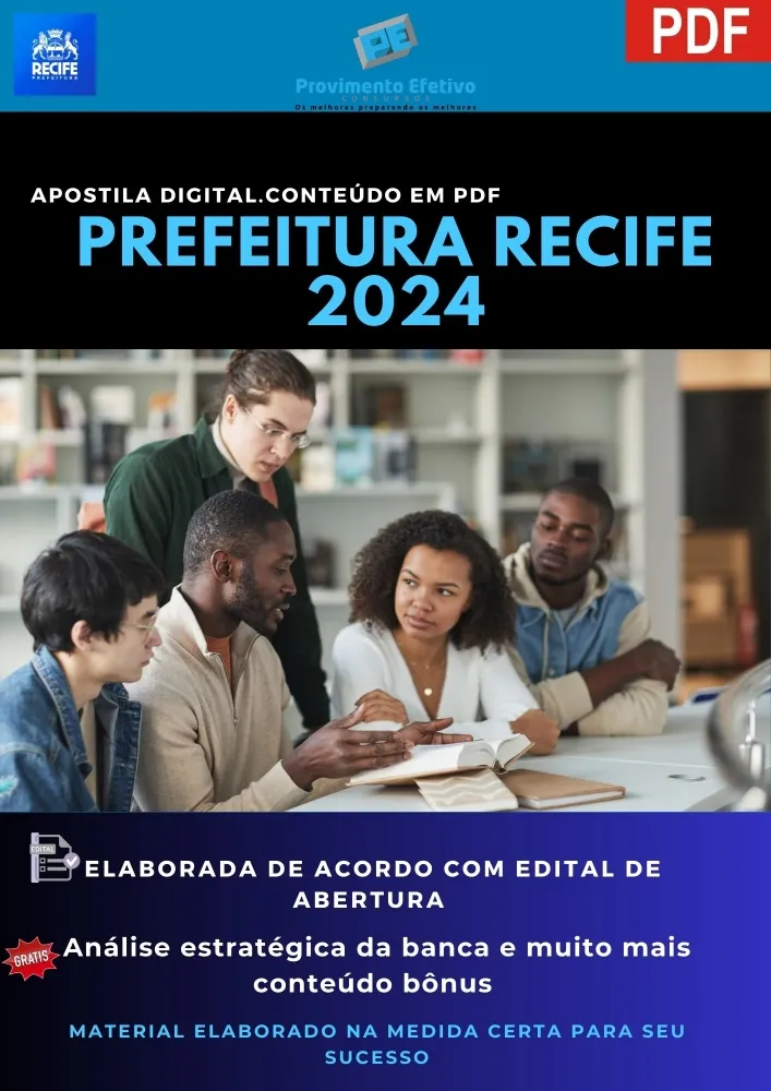 Apostila Prefeitura Recife Assistente Social 2024 Imagem
