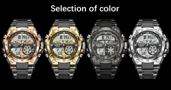 Dourado Relógio de pulso esportivo  - Foto 2