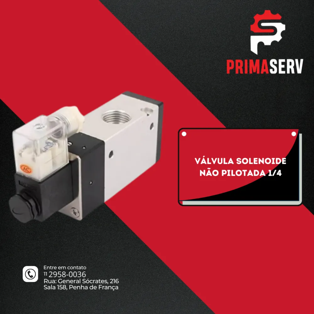 VÁLVULA SOLENOIDE NÃO PILOTADA 1/4 