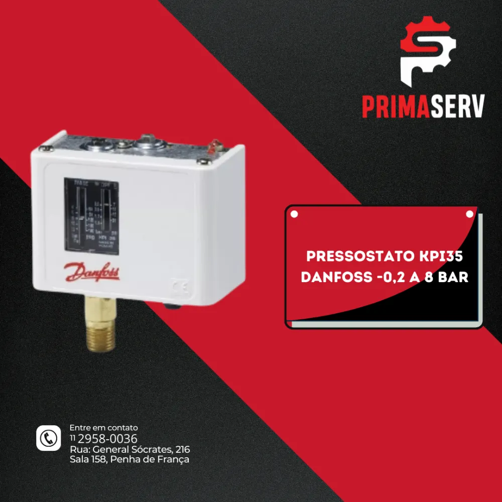 PRESSOSTATO KPI35 DANFOSS -0,2 A 8 BAR 