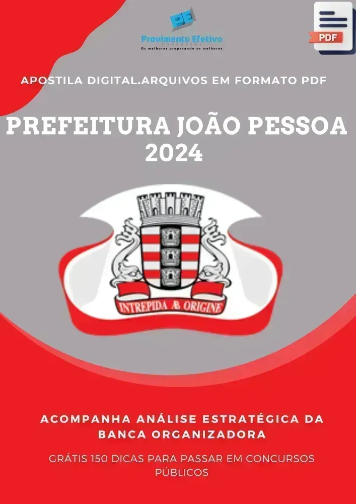 Apostila Prefeitura João Pessoa Analista Jurídico 2024 Imagem