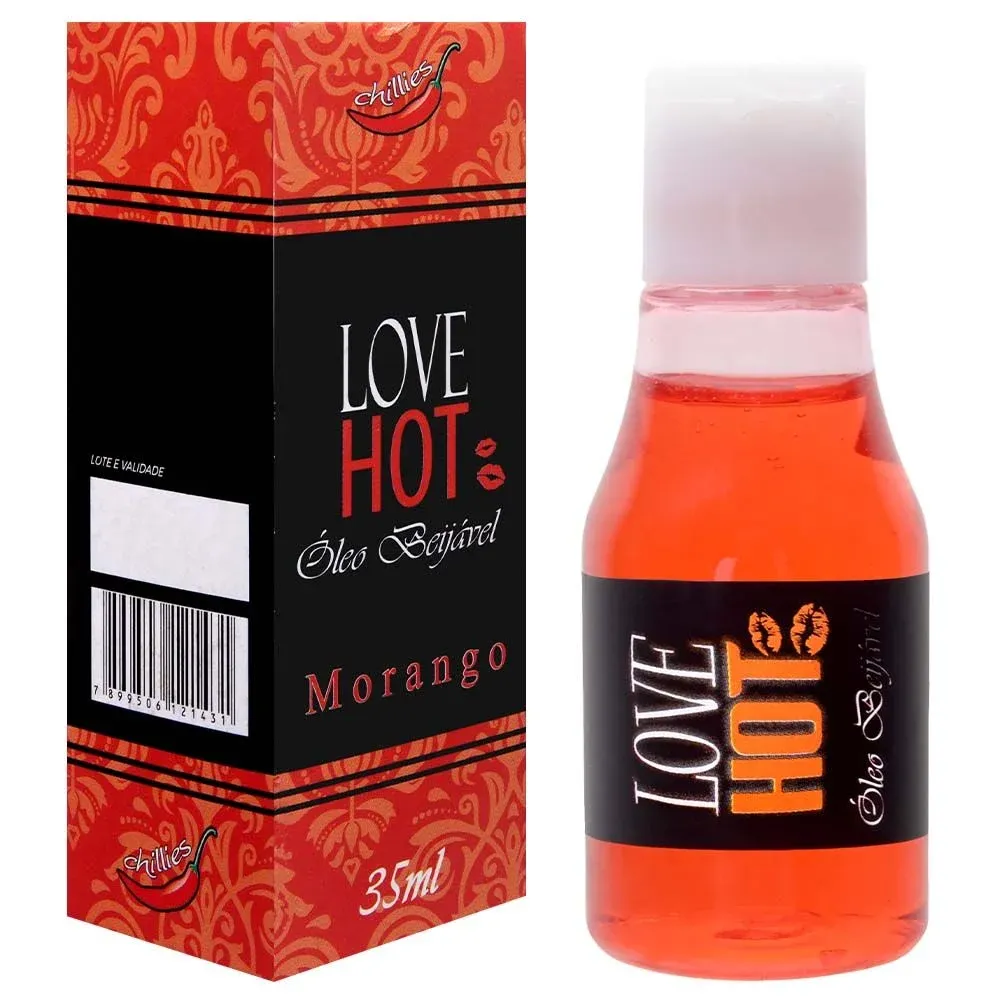 LOVE HOT ÓLEO BEIJÁVEL AROMÁTICO 35ML - CHILLIES.                                                                                            LIBYSEXSHOP