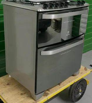 Fogão 5 Bocas Electrolux Prata com Forno Duplo e Timer Digital (76DXR) - Foto 2