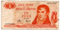 Argentina - 1 Peso - Cédula Estrangeira - BC